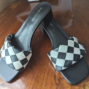 Marc Fisher Checkered Slip-On Sandals Preloved
